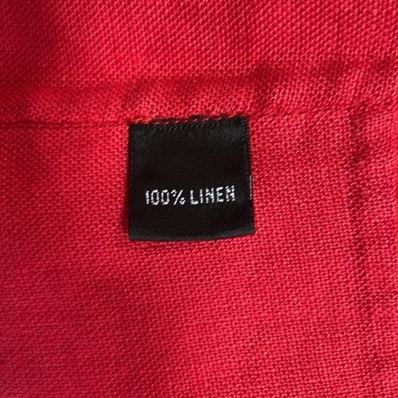 Ellen Tracy Linda Allard Jacket Blazer Suit Coat Red Linen Size 6 - Picture 11 of 11